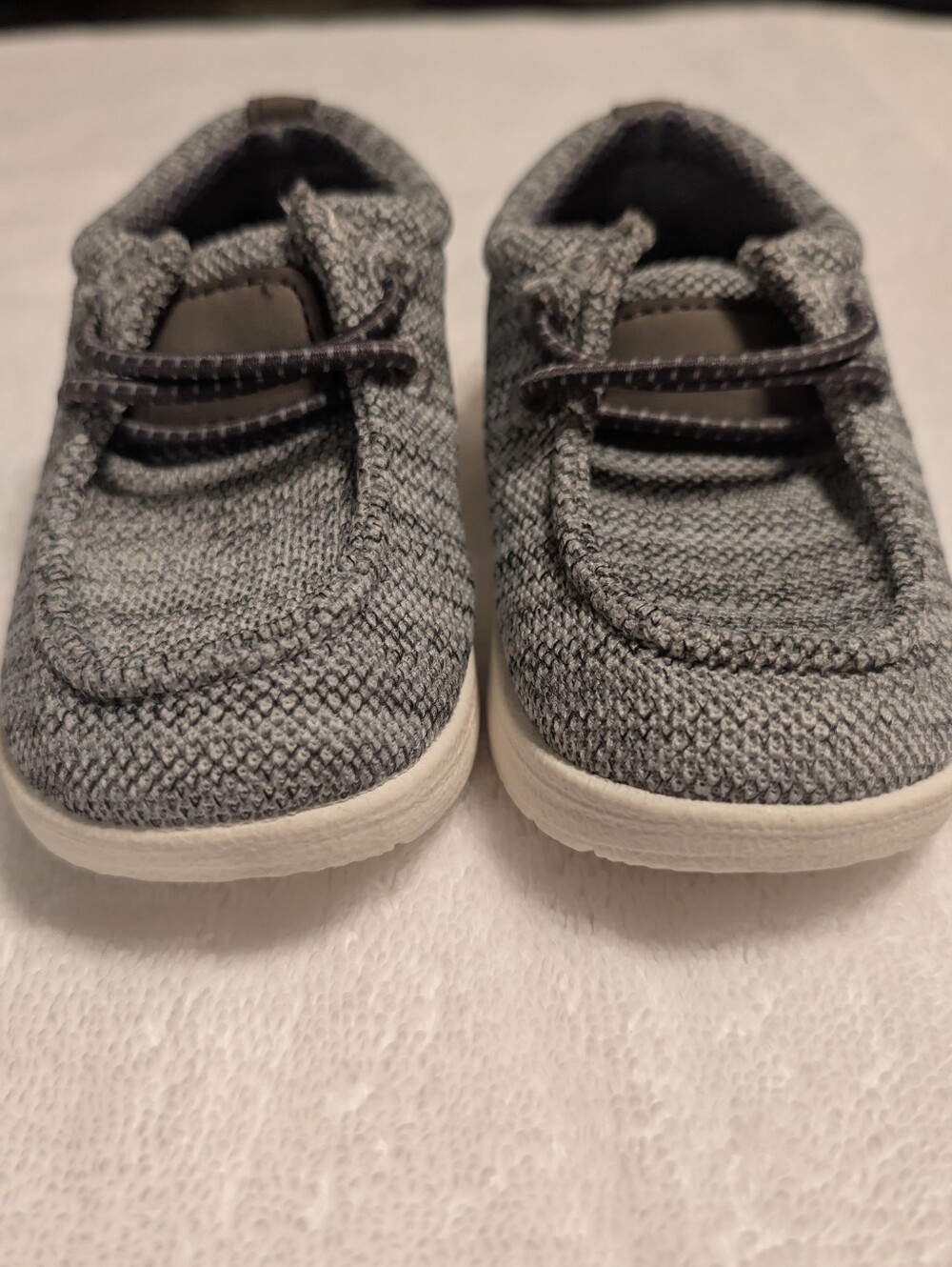 Old Navy Gray Knit Slip-on Deck Shoes for Kids